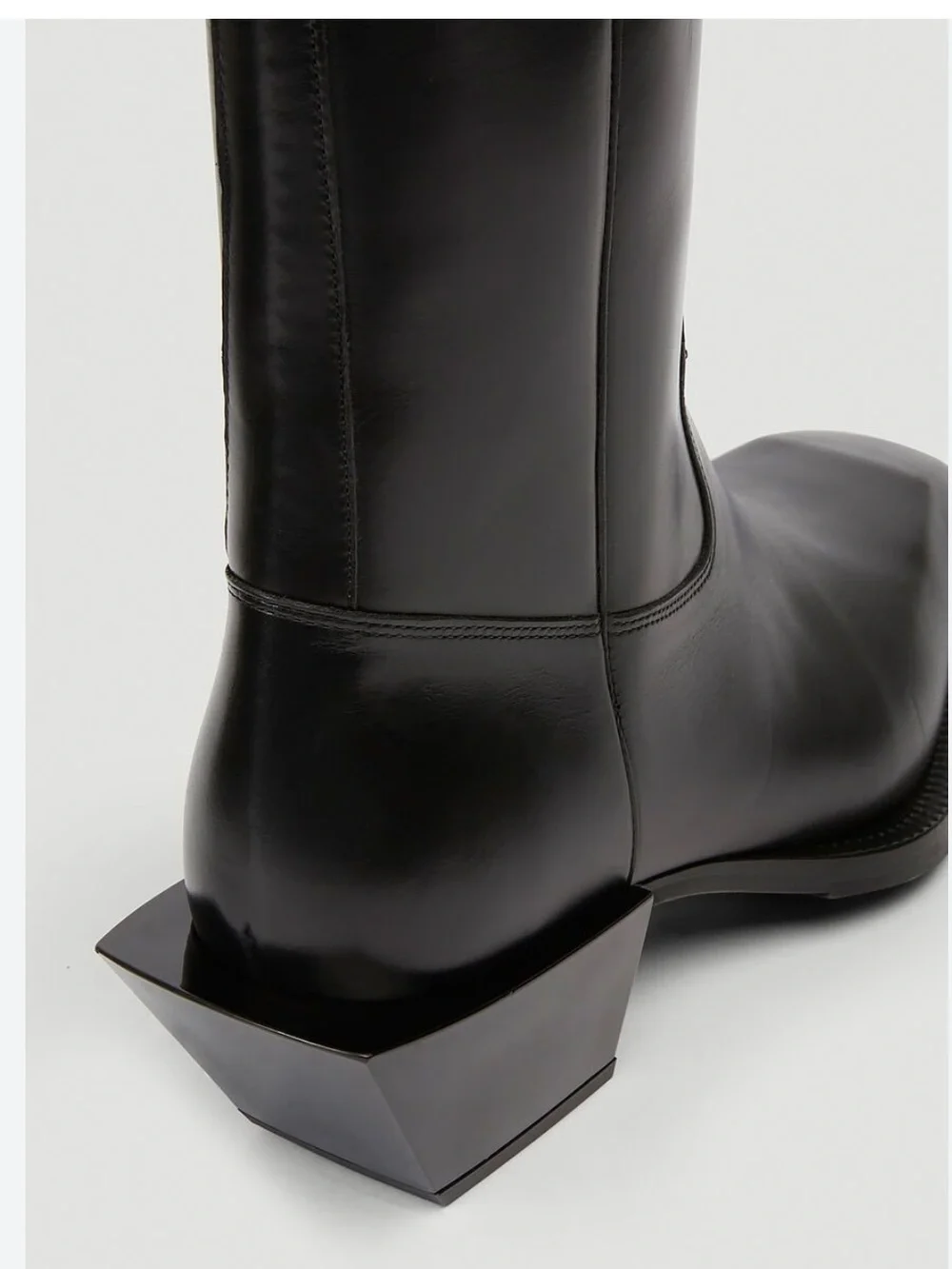 Eytys Luciano Black Leather Sculpted-Heel Ankle Boots